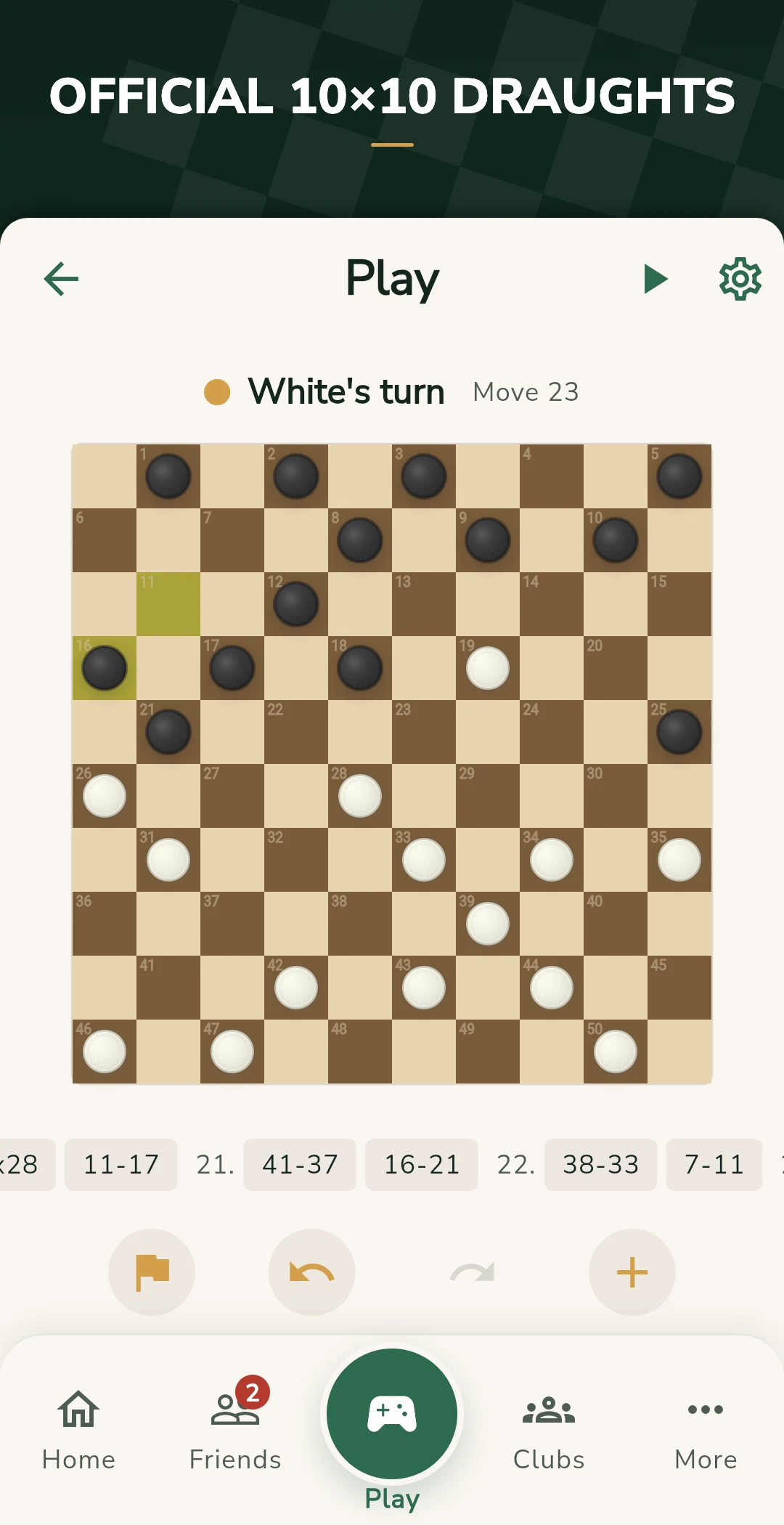 GoDraughts: 10x10 Checkers screenshot