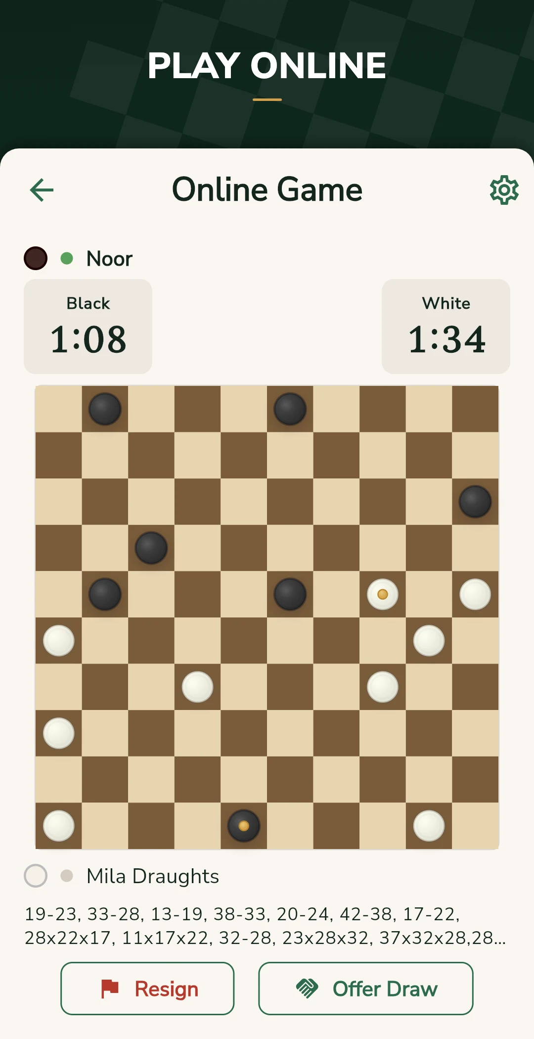 GoDraughts: 10x10 Checkers screenshot