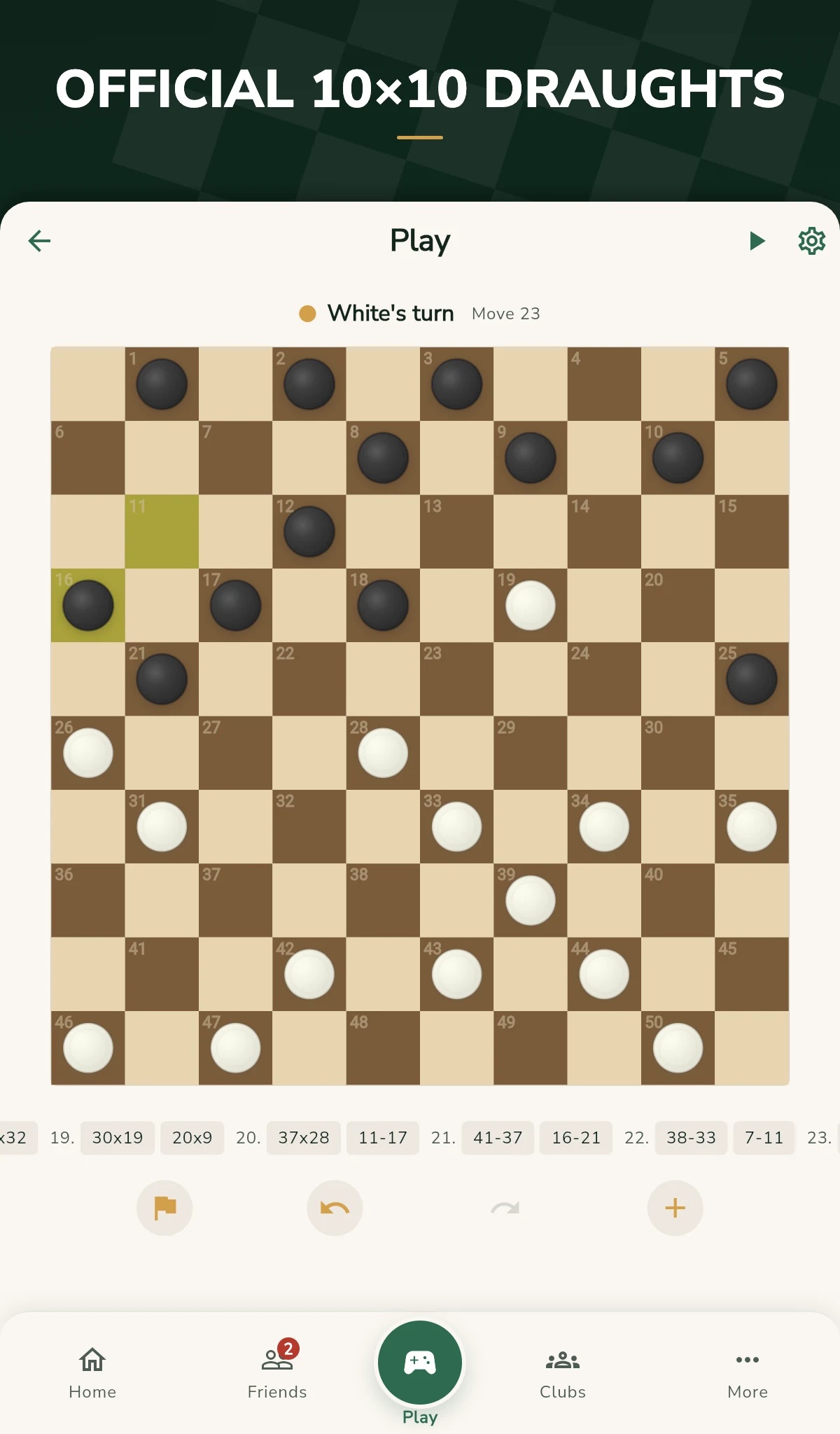 GoDraughts: 10x10 Checkers screenshot