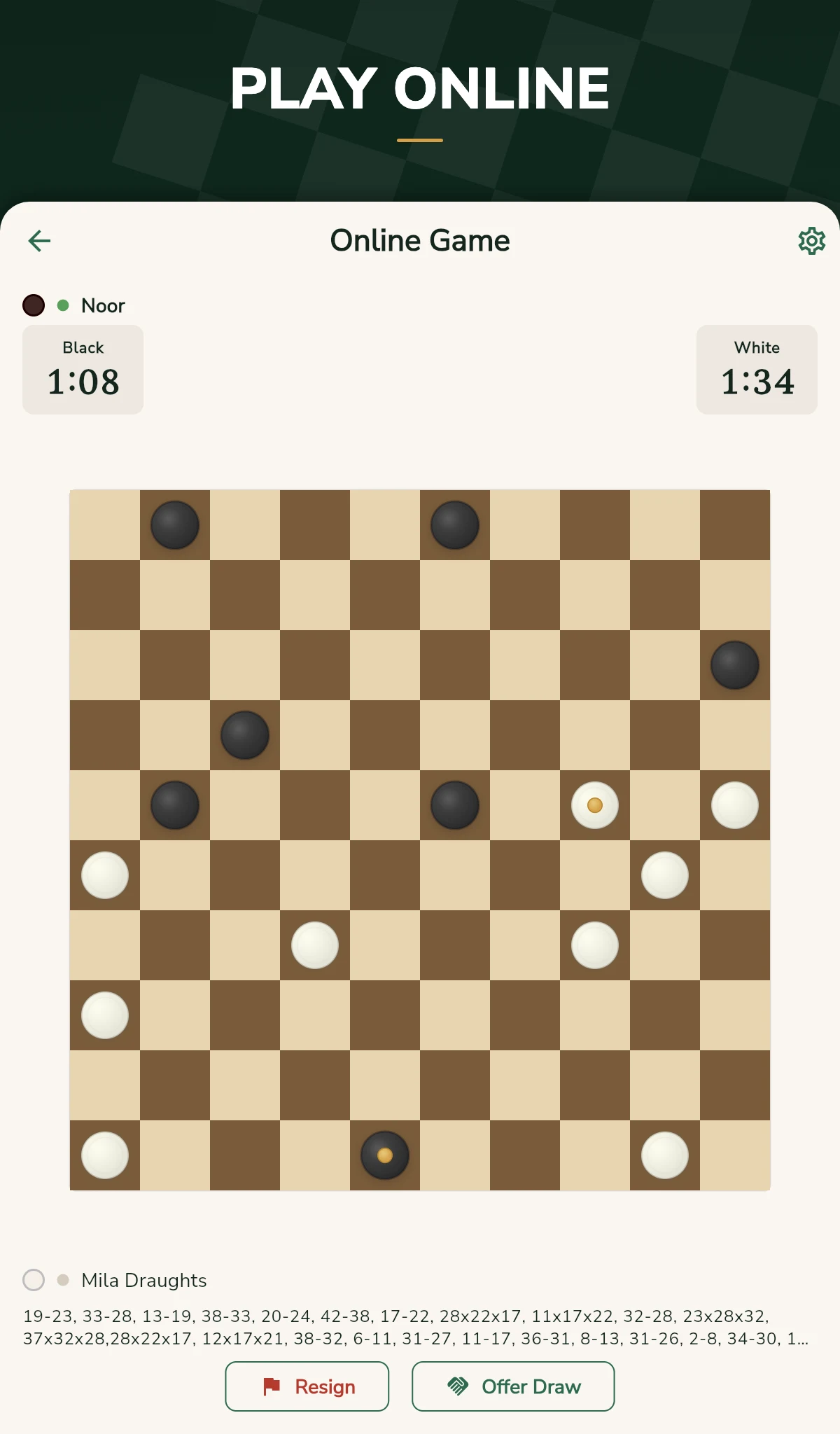 GoDraughts: 10x10 Checkers screenshot